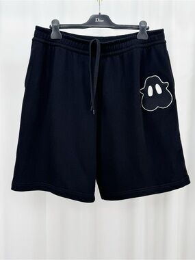 🚩steal Burberry Black Athletic Logo Patch Cotton Shorts